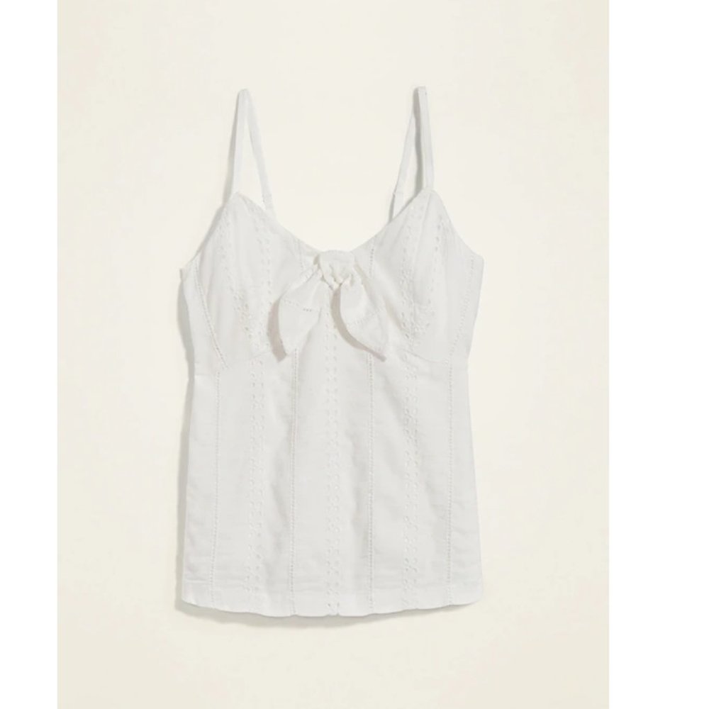 Tie Front Eyelet Cami
